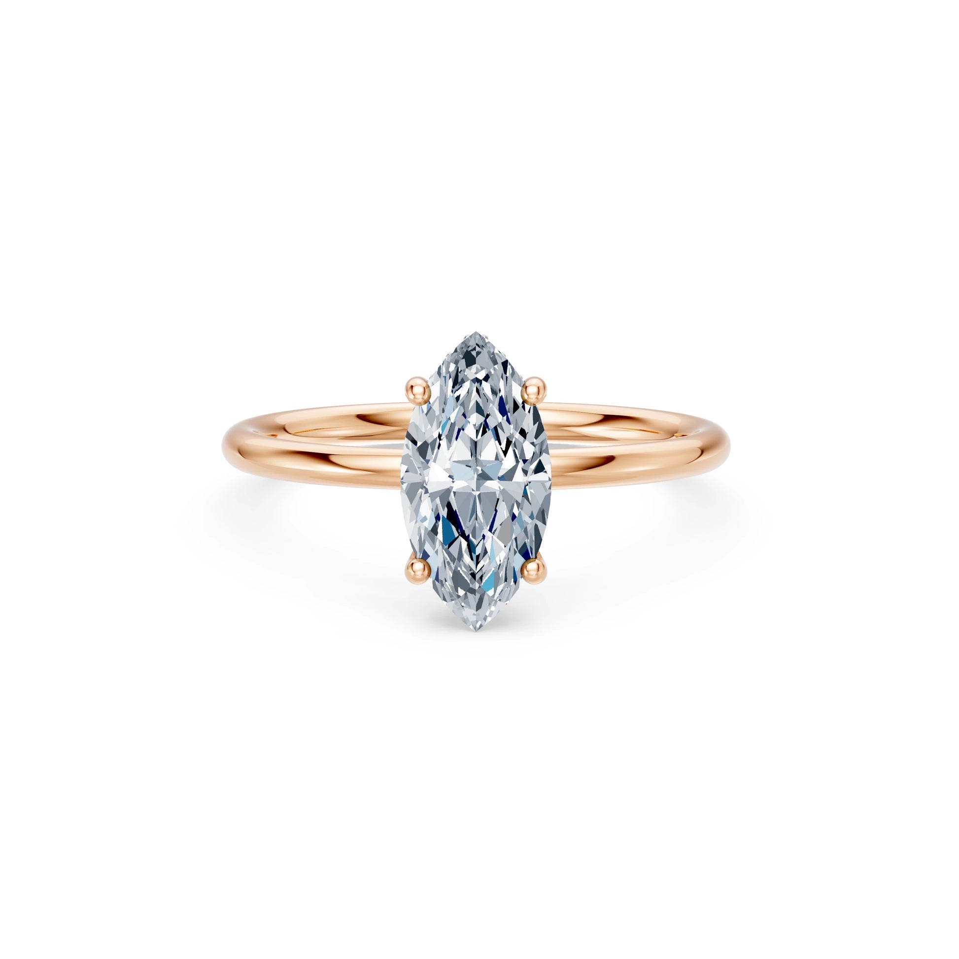 Marquise Lab Grown Diamond Micro Pave Engagement Ring 1.5ct by Qutahia Jewellery