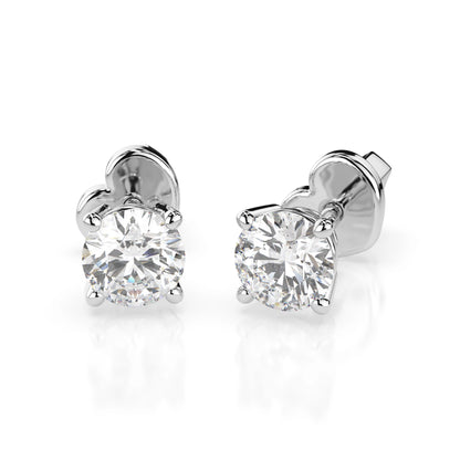 Solitaire Butterfly Earring (Round), 0.4 ct — 102-10012/1(3.7)