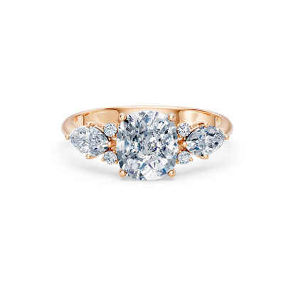 Cushion Lab Grown Diamond Side Stone Eternity Ring 2.0ct by Qutahia Jewellery
