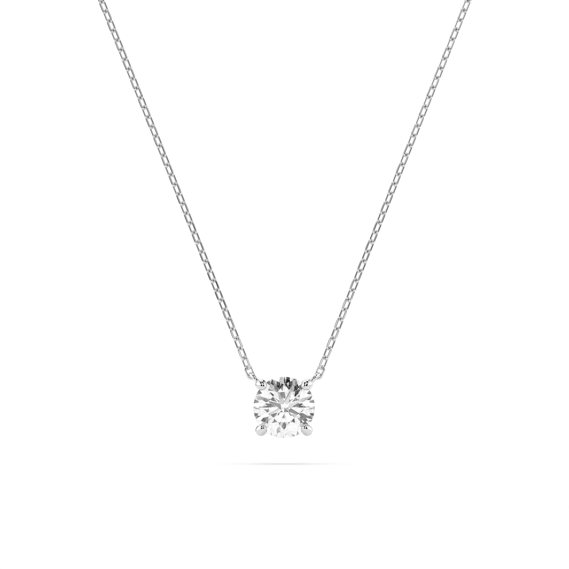 Solitaire Necklace (Round), 0.5 ct — 104-10040(5.1)