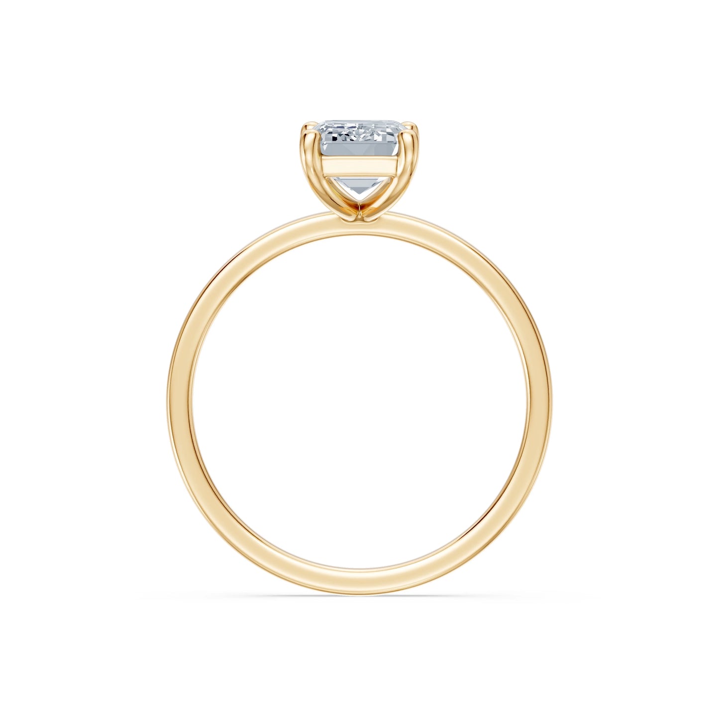 Emerald Lab Grown Diamond Solitaire Engagement Ring 1.5ct by Qutahia Jewellery