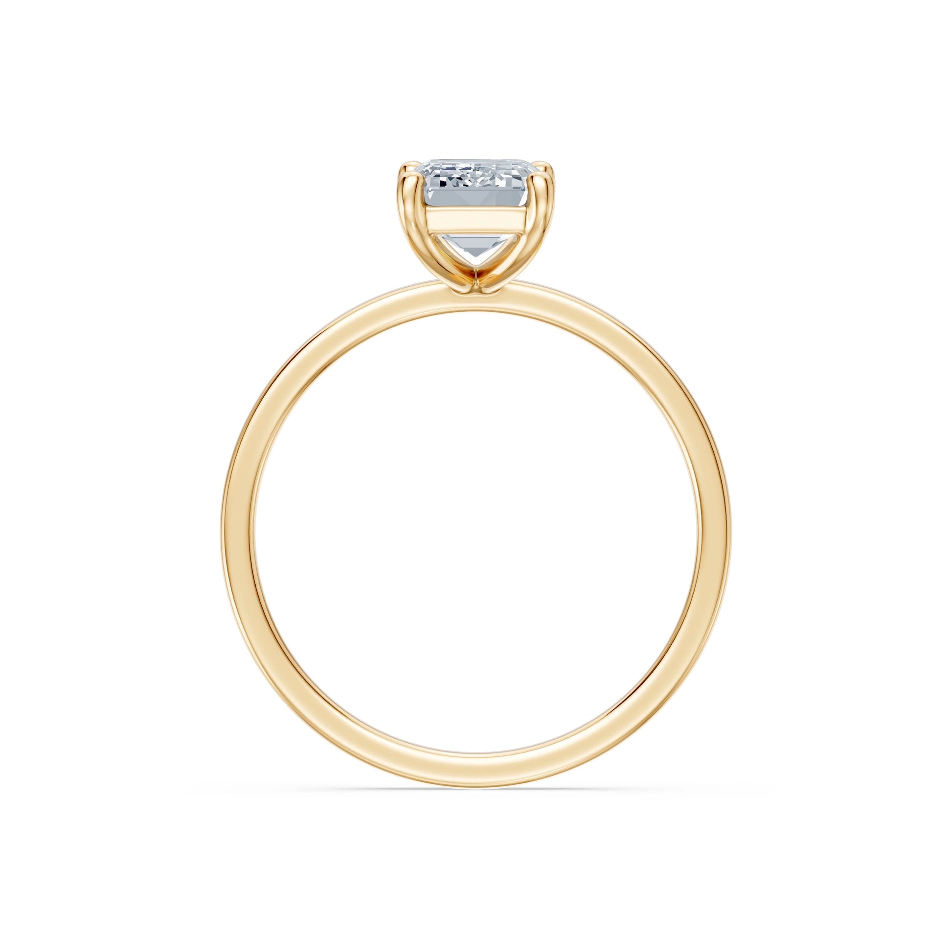 Emerald Lab Grown Diamond Solitaire Engagement Ring 1.5ct by Qutahia Jewellery