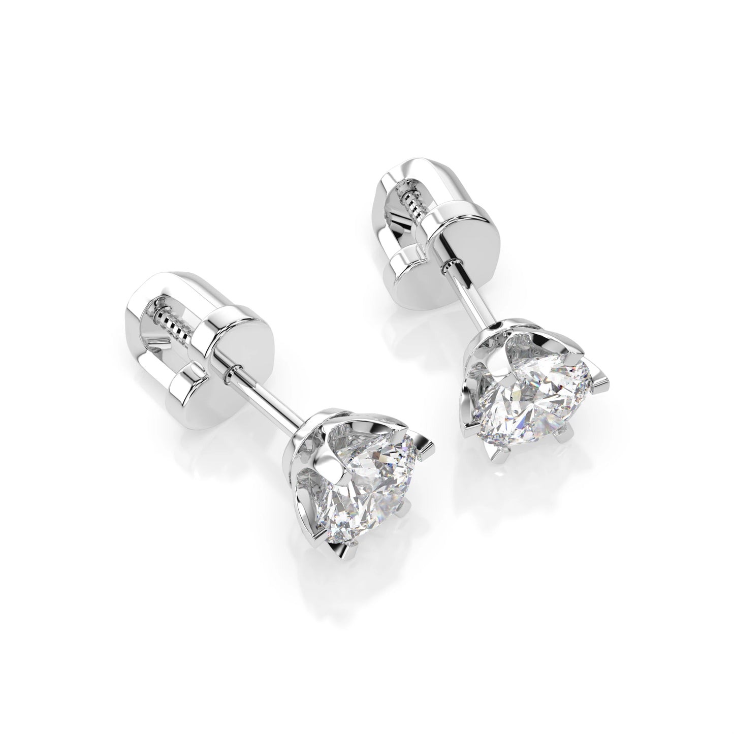 Solitaire Butterfly Earring (Round), 1.0 ct — 102-10040/1(5.1)