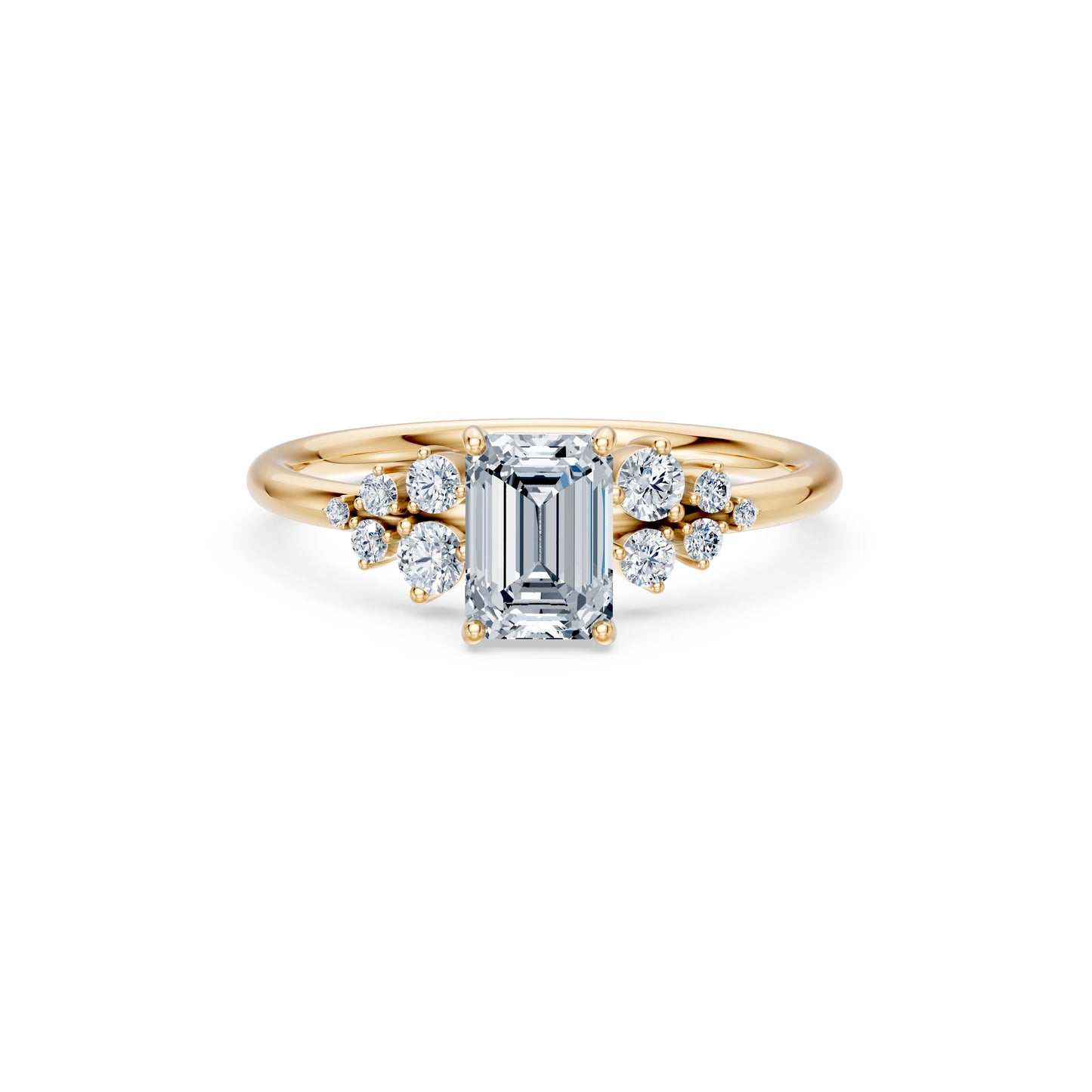 Emerald Lab Grown Diamond Classic Pave Eternity Ring 1.0ct by Qutahia Jewellery