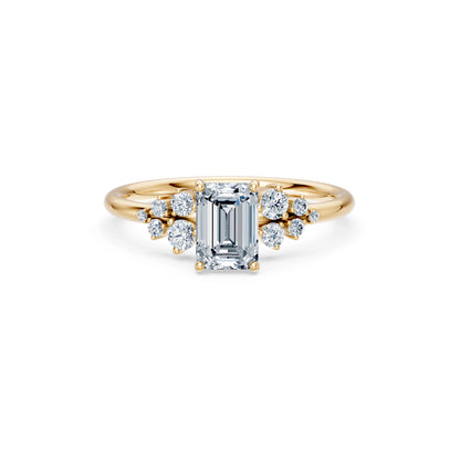 Emerald Lab Grown Diamond Classic Pave Eternity Ring 1.0ct by Qutahia Jewellery