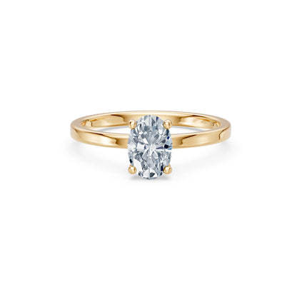 Oval Lab Grown Diamond Solitaire Engagement Ring 1.0ct by Qutahia Jewellery