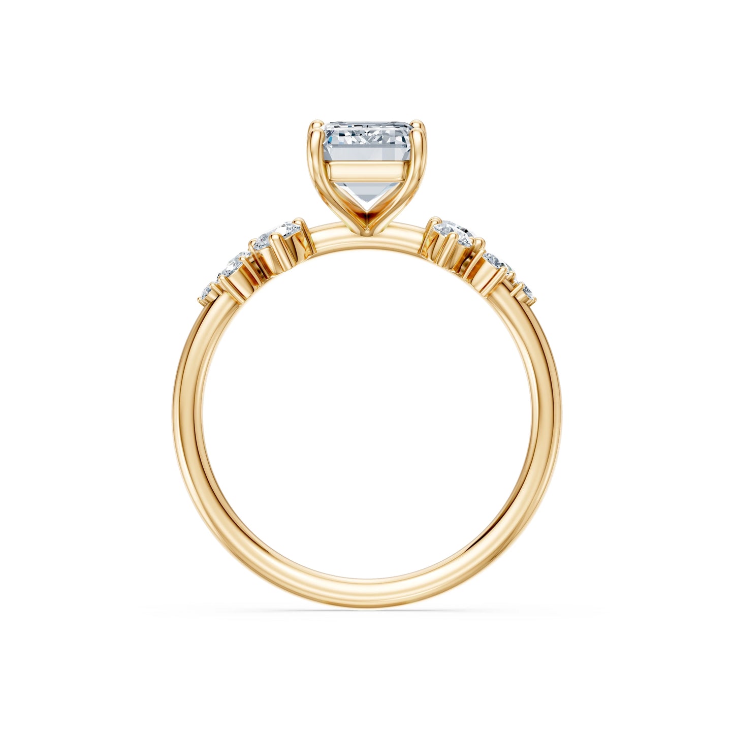 Emerald Lab Grown Diamond Classic Pave Eternity Ring 2.0ct by Qutahia Jewellery