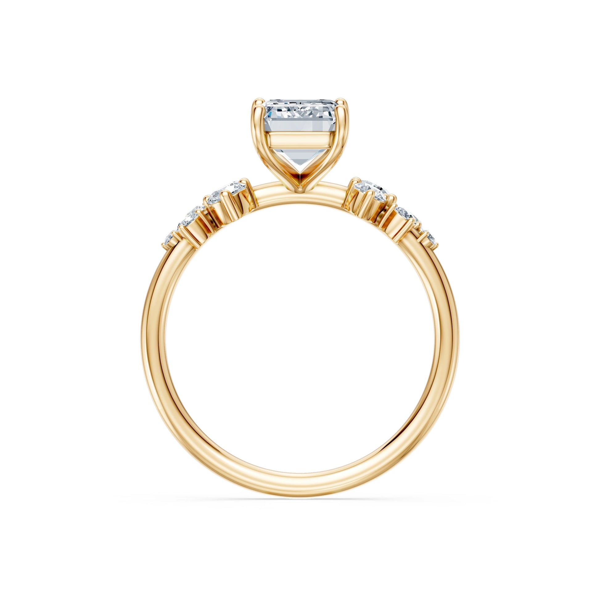 Emerald Lab Grown Diamond Classic Pave Eternity Ring 2.0ct by Qutahia Jewellery