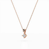 Solitaire Necklace (Round), 0.08 ct — 104-10014(2.7)