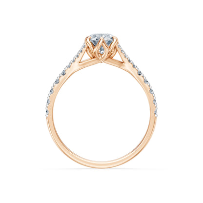 Oval Lab Grown Diamond Micro Pave Eternity Ring 1.0ct by Qutahia Jewellery