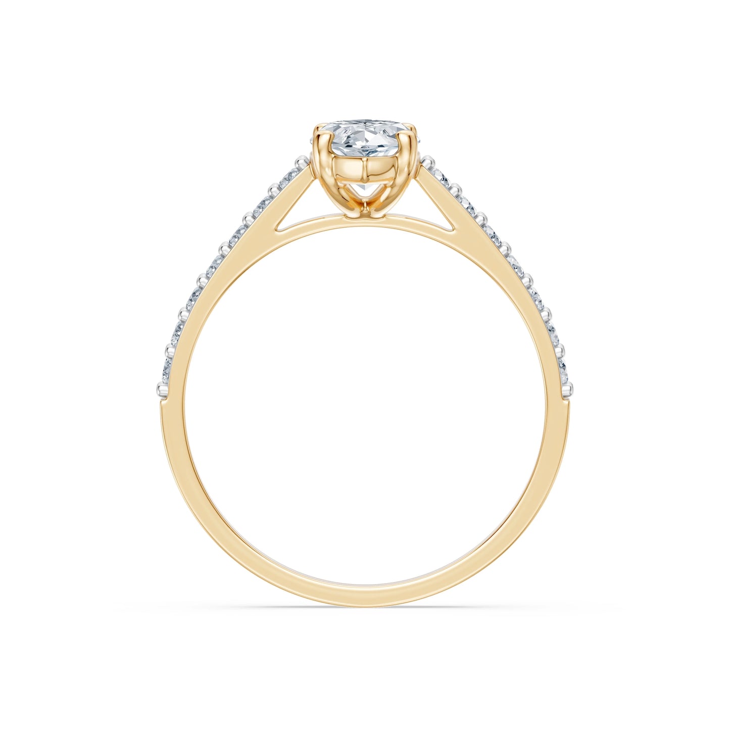 Marquise Lab Grown Diamond Slim Pave Eternity Ring 1.0ct by Qutahia Jewellery