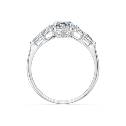 Marquise Lab Grown Diamond Side Stone Eternity Ring 1.5ct by Qutahia Jewellery