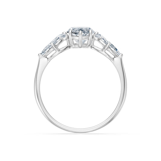 Marquise Lab Grown Diamond Side Stone Eternity Ring 1.5ct by Qutahia Jewellery