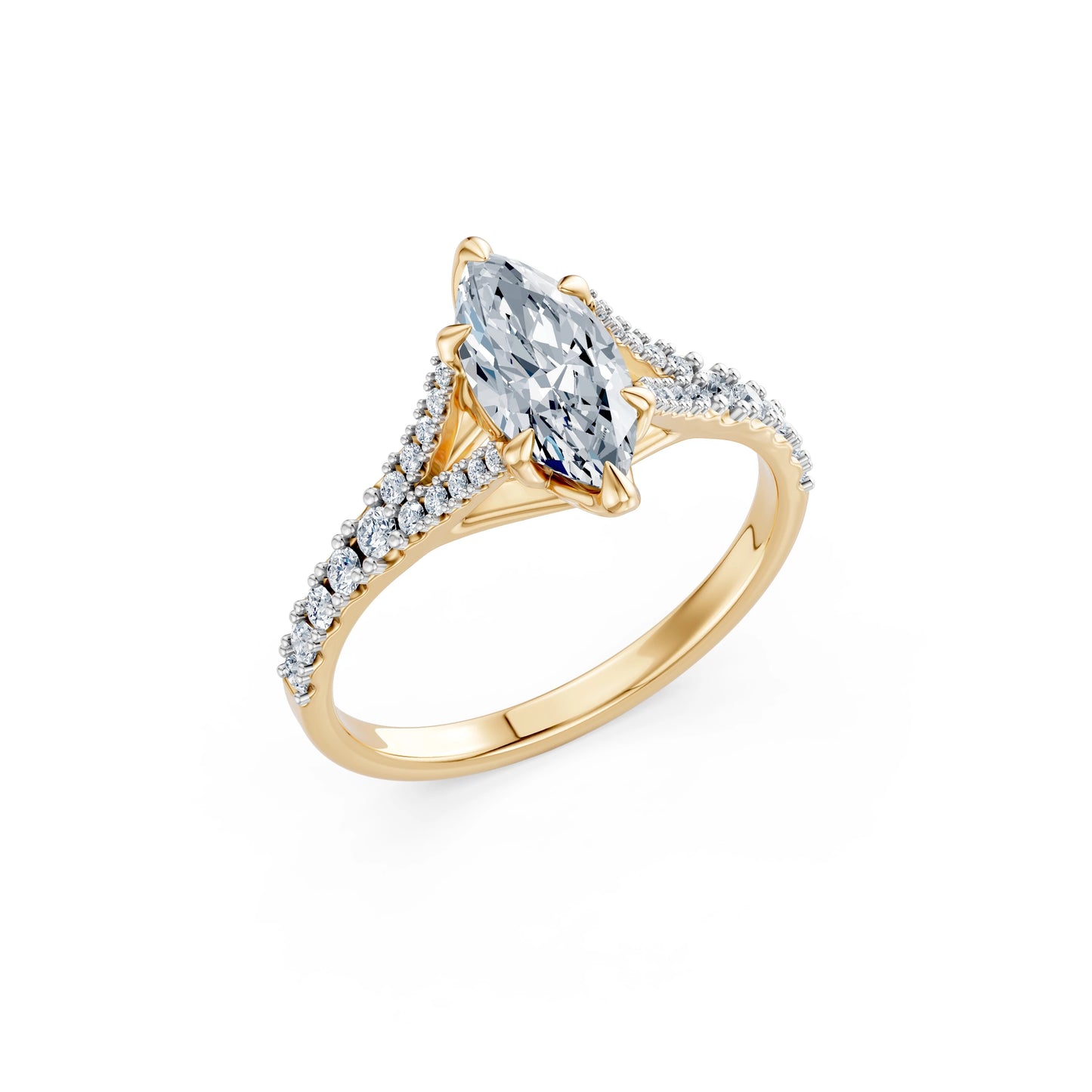 Marquise Lab Grown Diamond Micro Pave Eternity Ring 1.0ct by Qutahia Jewellery