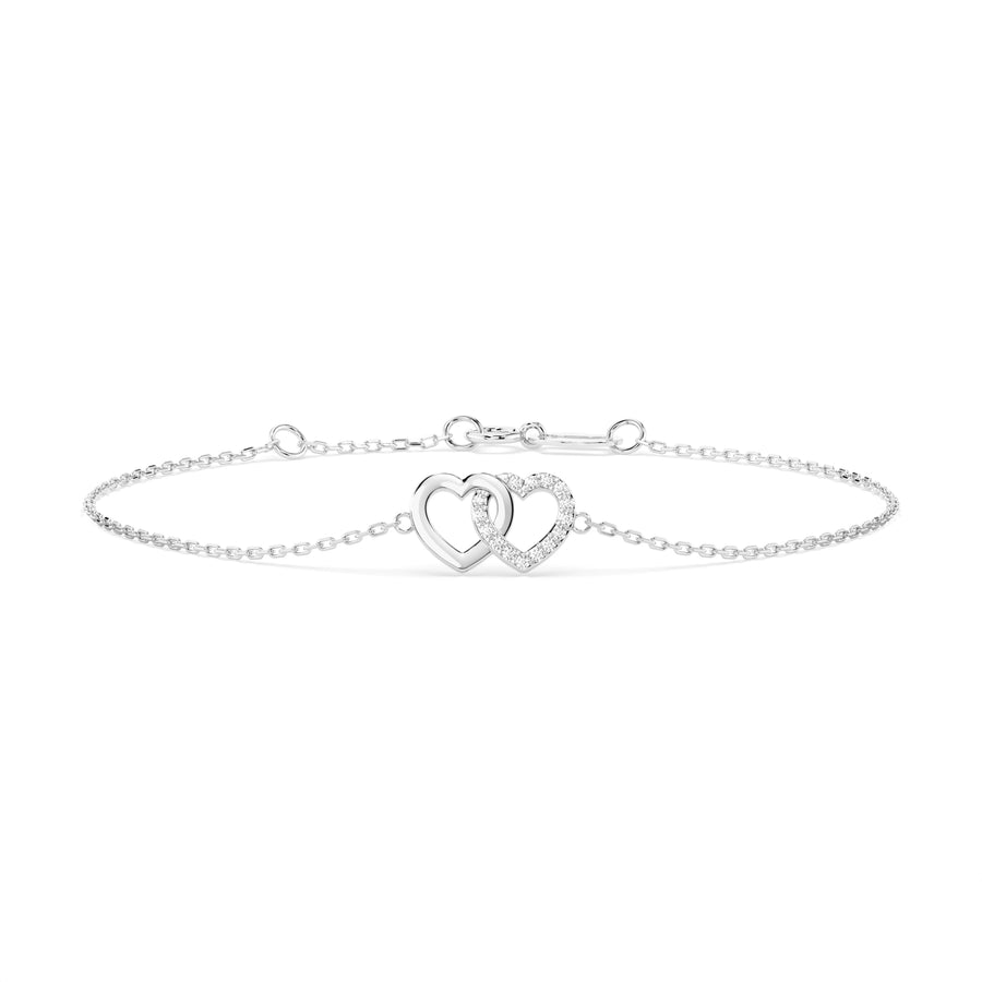 Diamond Bracelet Gold Round 0.08ct by Qutahia Jewellery