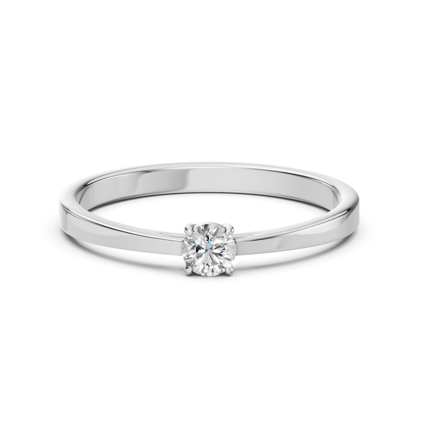 Solitaire Ring (Round), 0.15 ct — 101-10012/1(3.4)