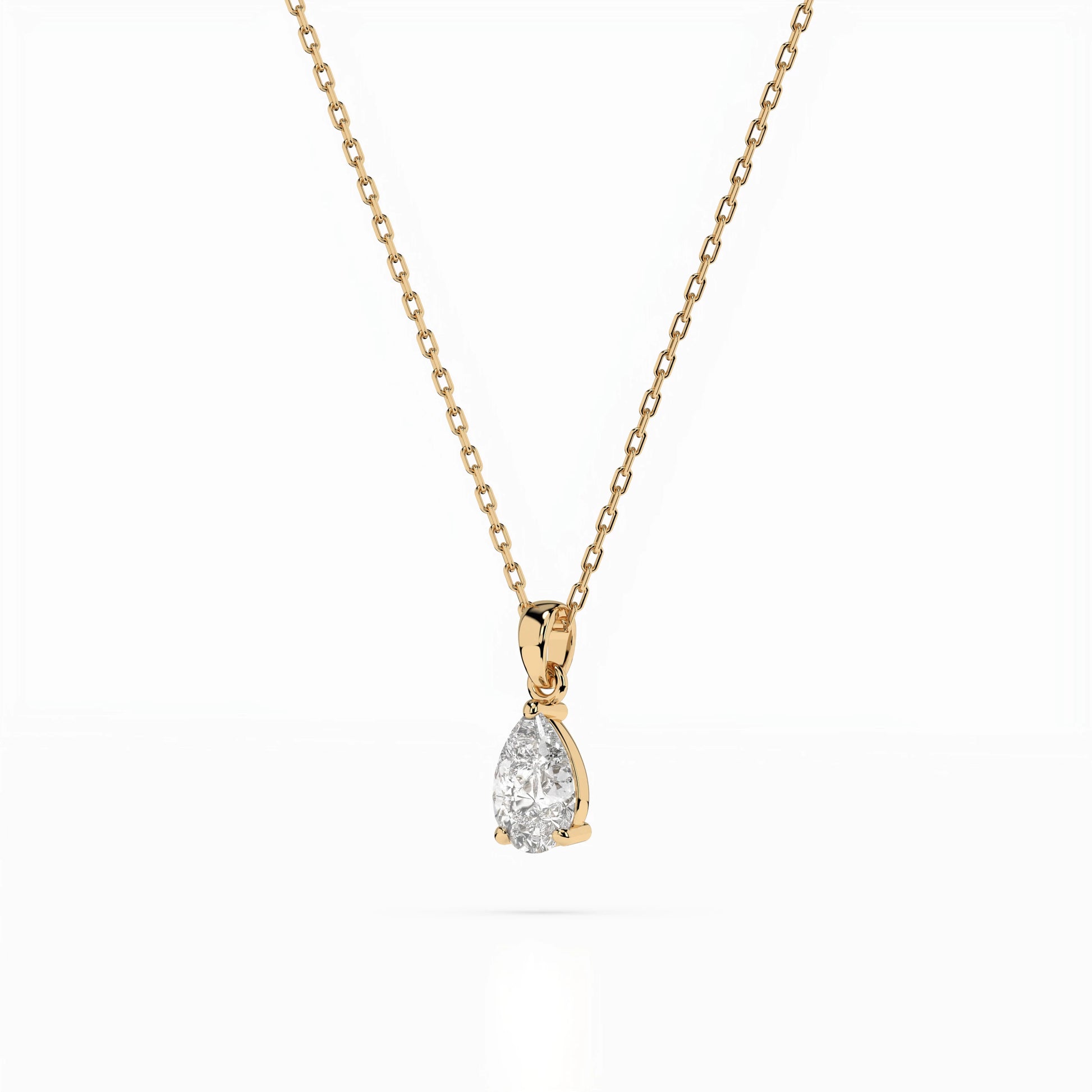 Solitaire Necklace (Pear), 0.3 ct — 104-10067(0.30)PAR