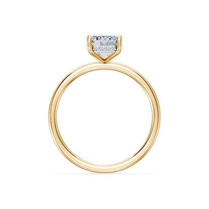 Emerald Lab Grown Diamond Micro Pave Engagement Ring 2.0ct by Qutahia Jewellery