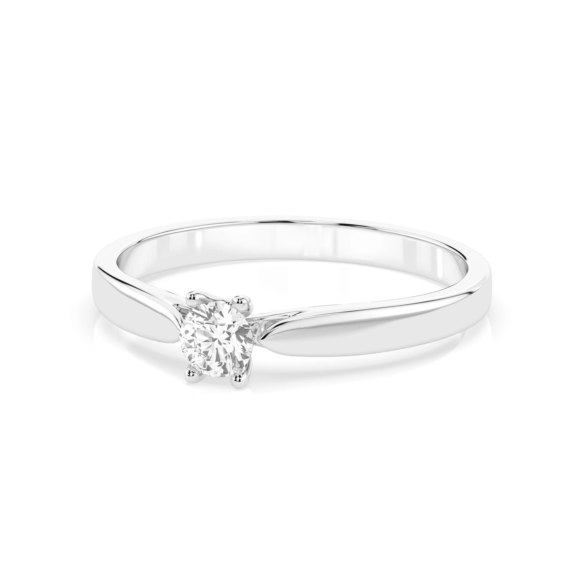 Solitaire Ring (Round), 0.15 ct — 101-10046(3.4)