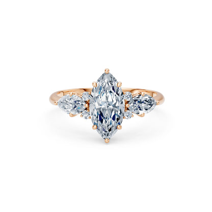 Marquise Lab Grown Diamond Side Stone Eternity Ring 1.5ct by Qutahia Jewellery