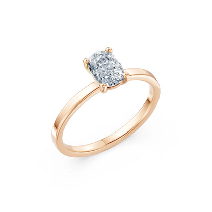 Cushion Lab Grown Diamond Solitaire Engagement Ring 1.0ct by Qutahia Jewellery