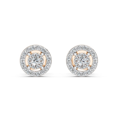 Illusion Earring (Round), 0.06 ct — 102-10018(2.0)