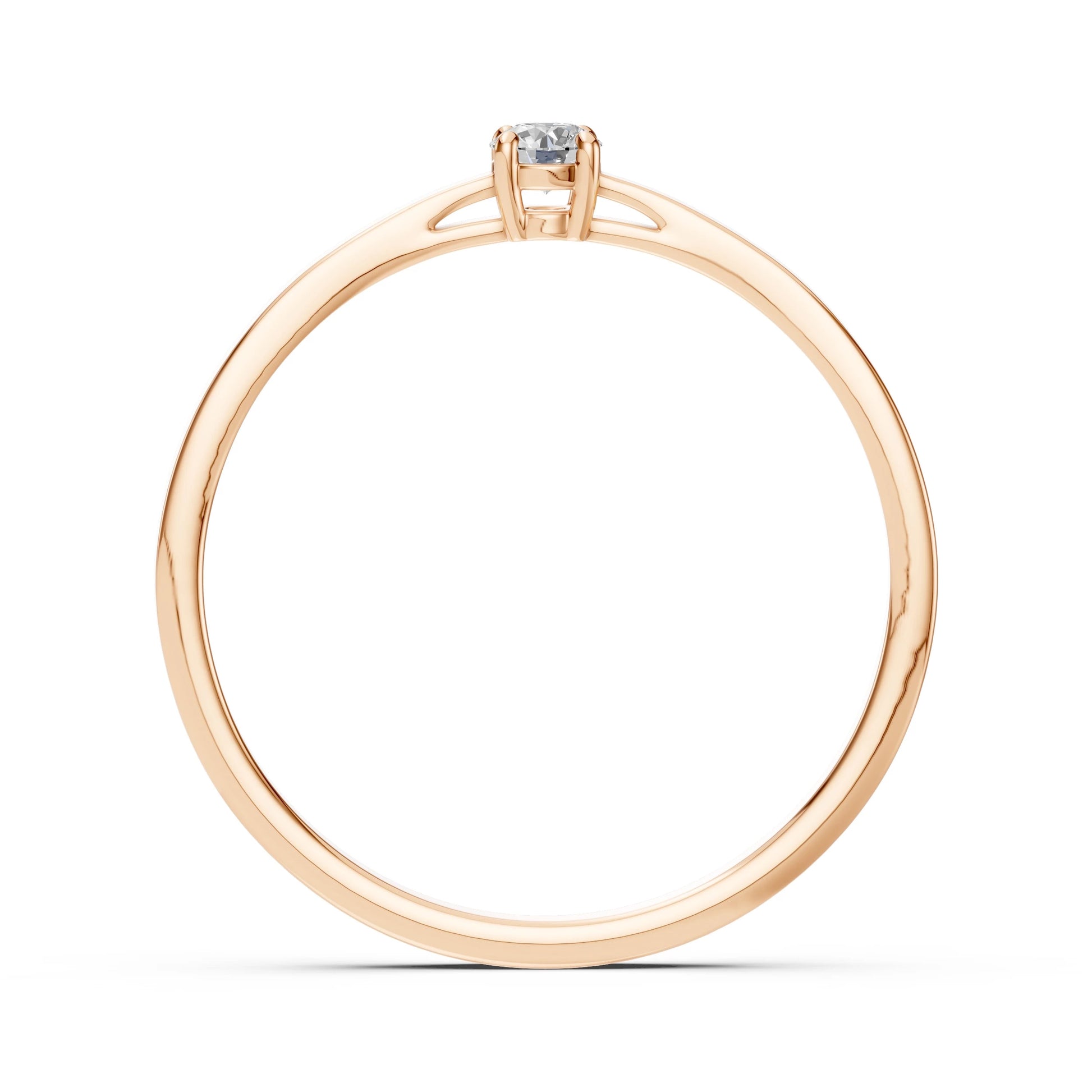 Solitaire Ring (Round), 0.1 ct — 101-10012/1(3.0)