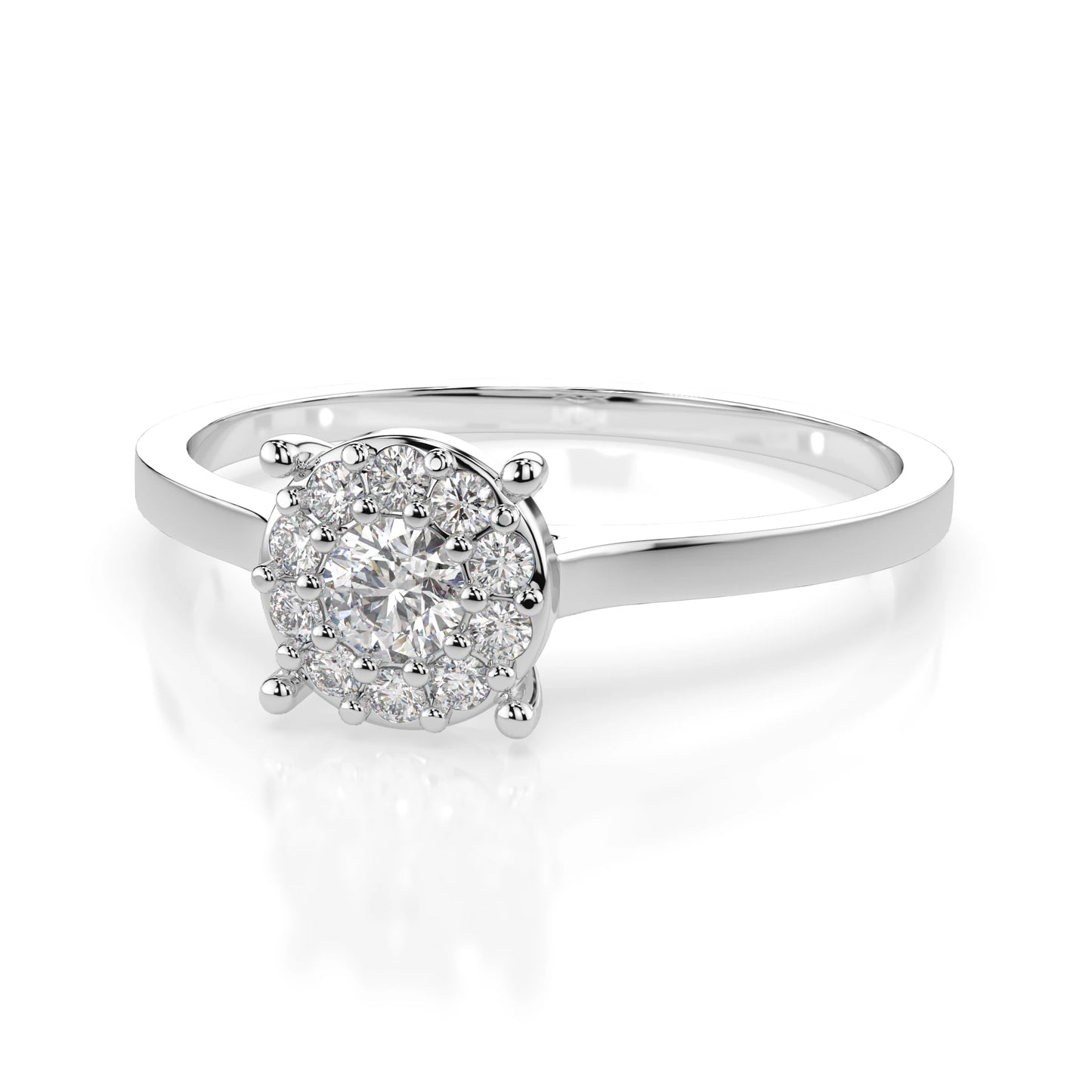 Solitaire Eternity Ring (Round), 0.1 ct — 101-10017/1(3.0)