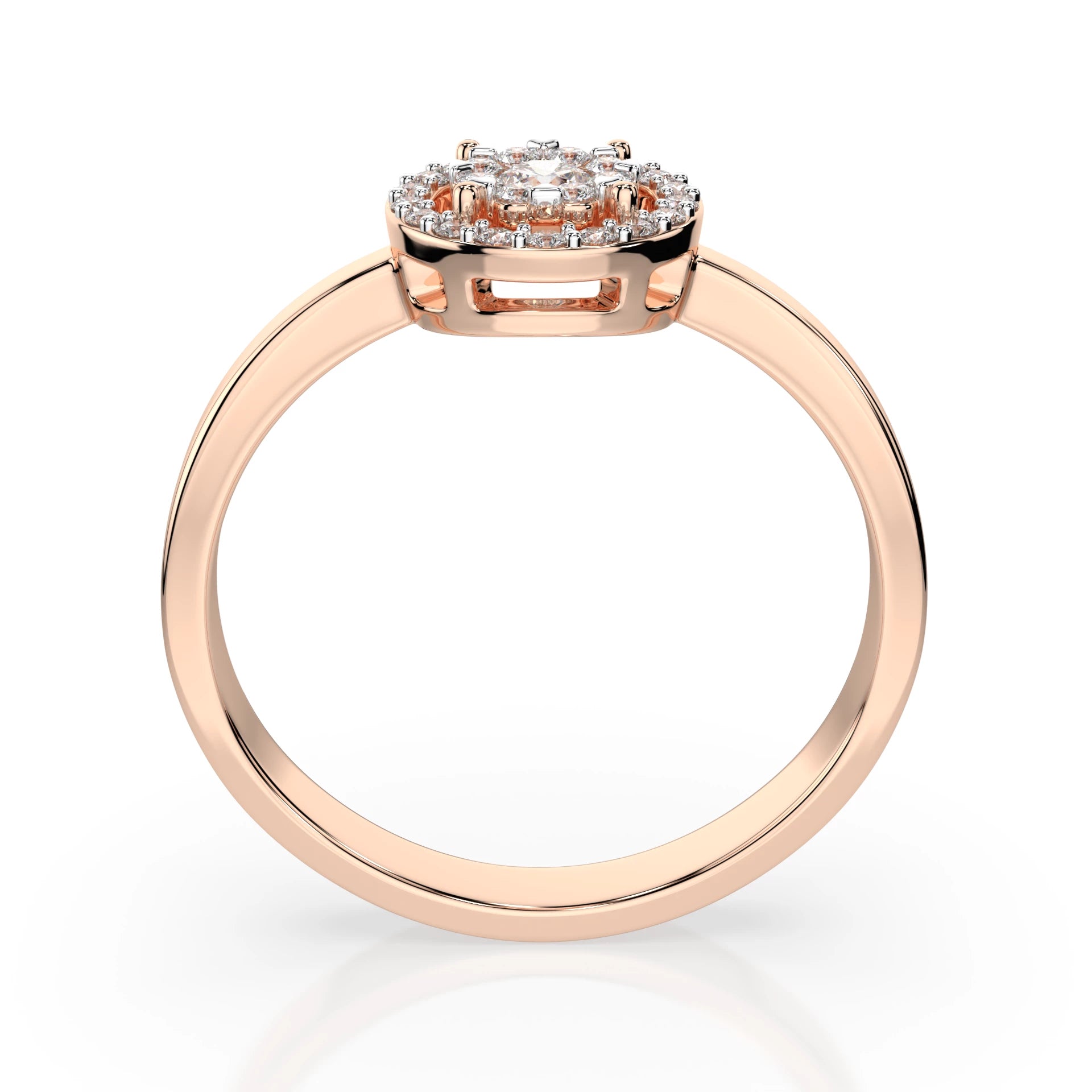 Illusion Ring (Round), 0.1 ct — 101-10018/1(3.0)