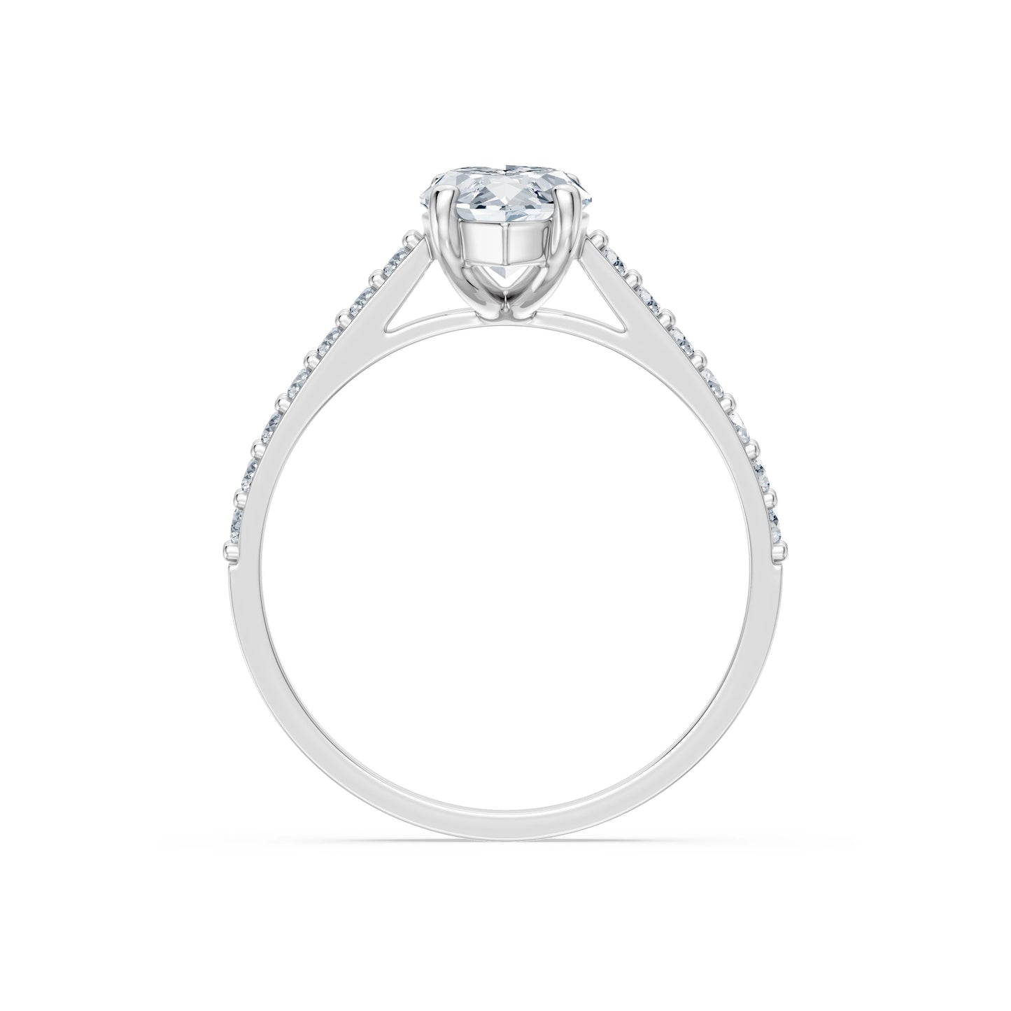 Marquise Lab Grown Diamond Slim Pave Eternity Ring 1.5ct by Qutahia Jewellery