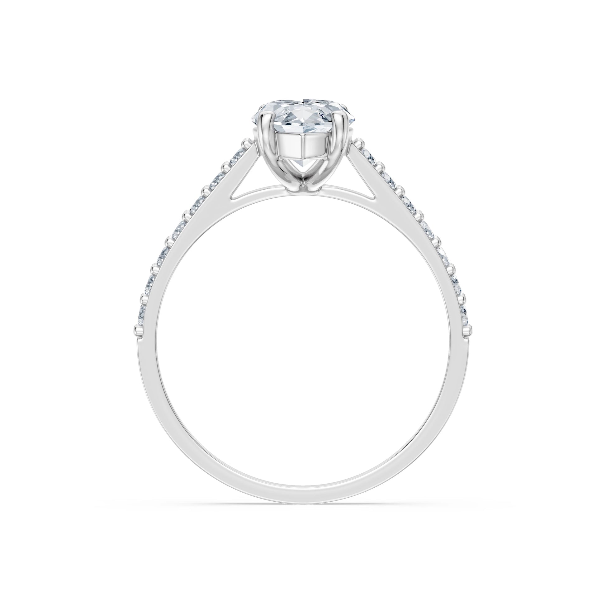 Marquise Lab Grown Diamond Slim Pave Eternity Ring 1.5ct by Qutahia Jewellery