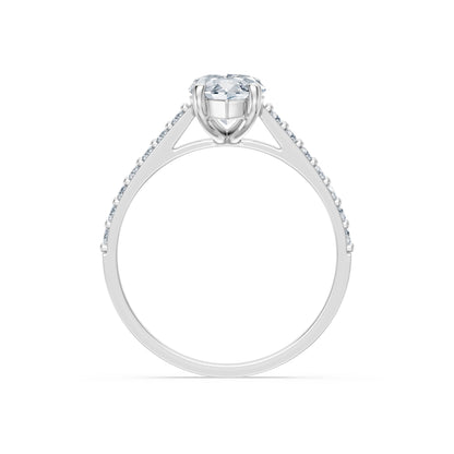 Marquise Lab Grown Diamond Slim Pave Eternity Ring 1.5ct by Qutahia Jewellery
