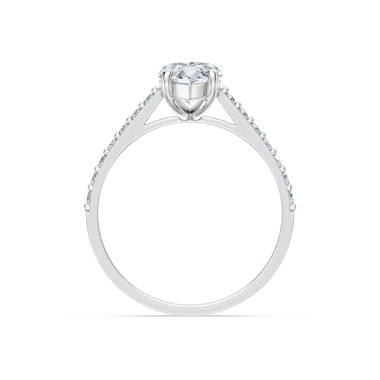 Marquise Lab Grown Diamond Slim Pave Eternity Ring 1.5ct by Qutahia Jewellery