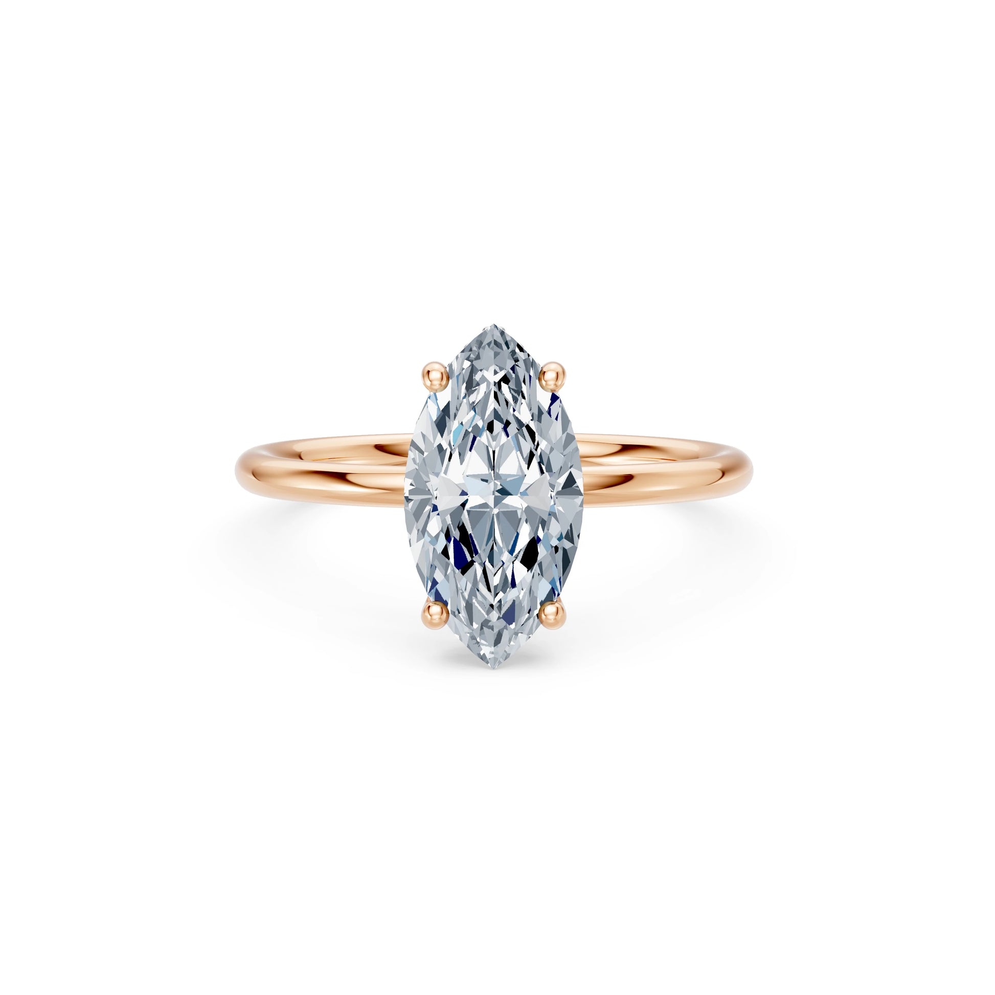 Marquise Lab Grown Diamond Micro Pave Engagement Ring 2.0ct by Qutahia Jewellery