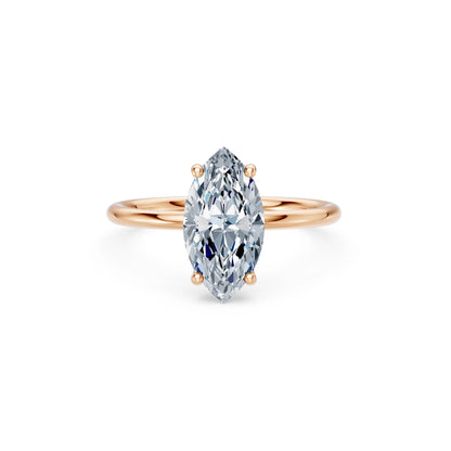 Marquise Lab Grown Diamond Micro Pave Engagement Ring 2.0ct by Qutahia Jewellery