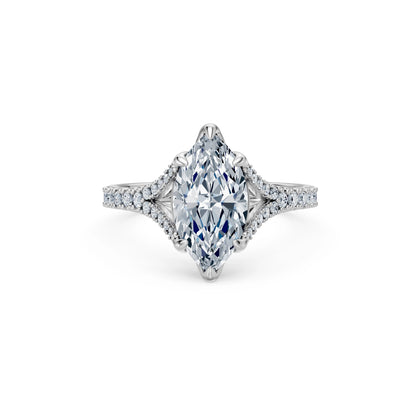 Marquise Lab Grown Diamond Micro Pave Eternity Ring 2.0ct by Qutahia Jewellery
