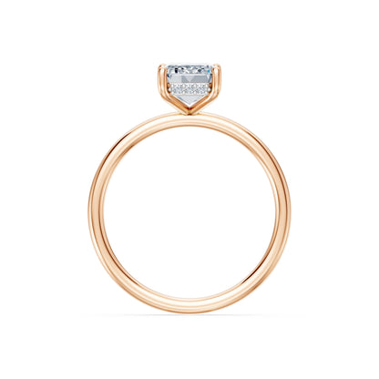 Emerald Lab Grown Diamond Micro Pave Engagement Ring 2.0ct by Qutahia Jewellery