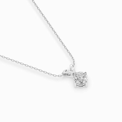 Solitaire Necklace (Round), 0.4 ct — 104-10037(4.7)