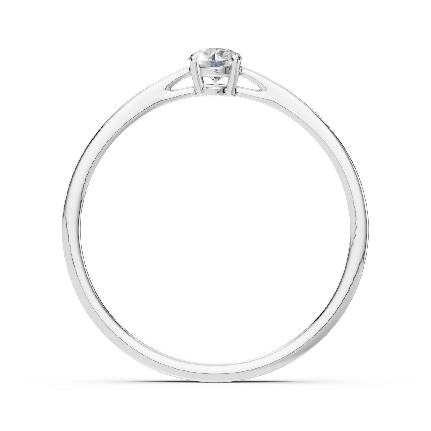 Solitaire Ring (Round), 0.2 ct — 101-10012/1(3.7)