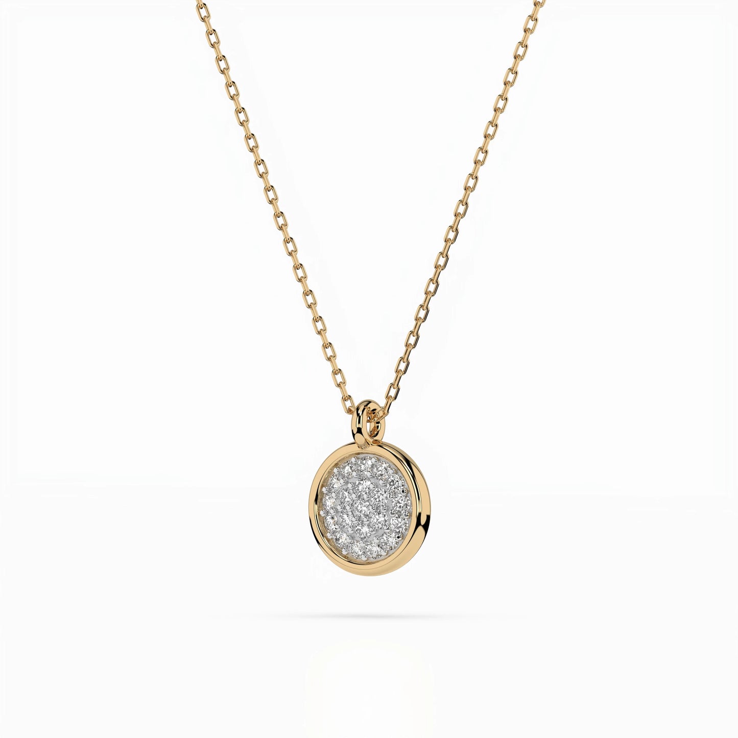 Illusion Necklace (Round), 0.12 ct — 104-10022