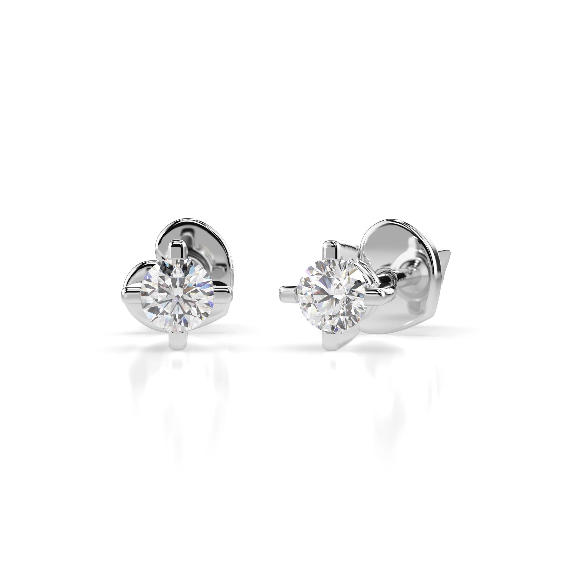 Solitaire Butterfly Earring (Round), 0.2 ct — 102-10025(3.0)