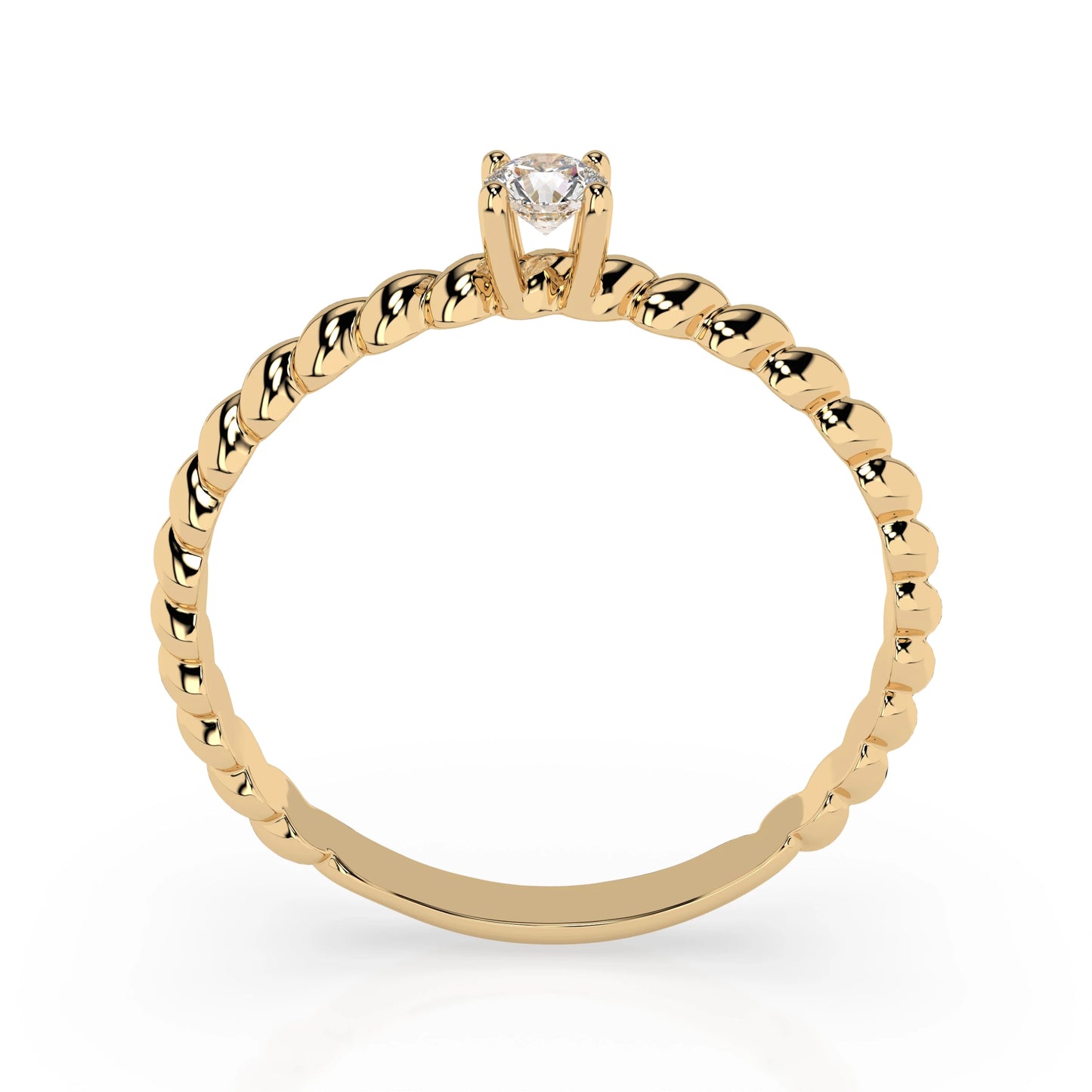Solitaire Ring (Round), 0.08 ct — 101-10038(2.7)