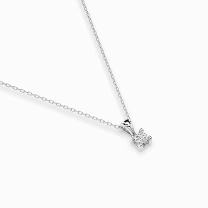 Solitaire Necklace (Round), 0.15 ct — 104-10013(3.4)