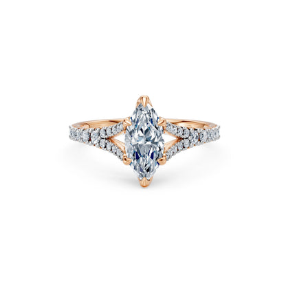 Marquise Lab Grown Diamond Micro Pave Eternity Ring 1.0ct by Qutahia Jewellery