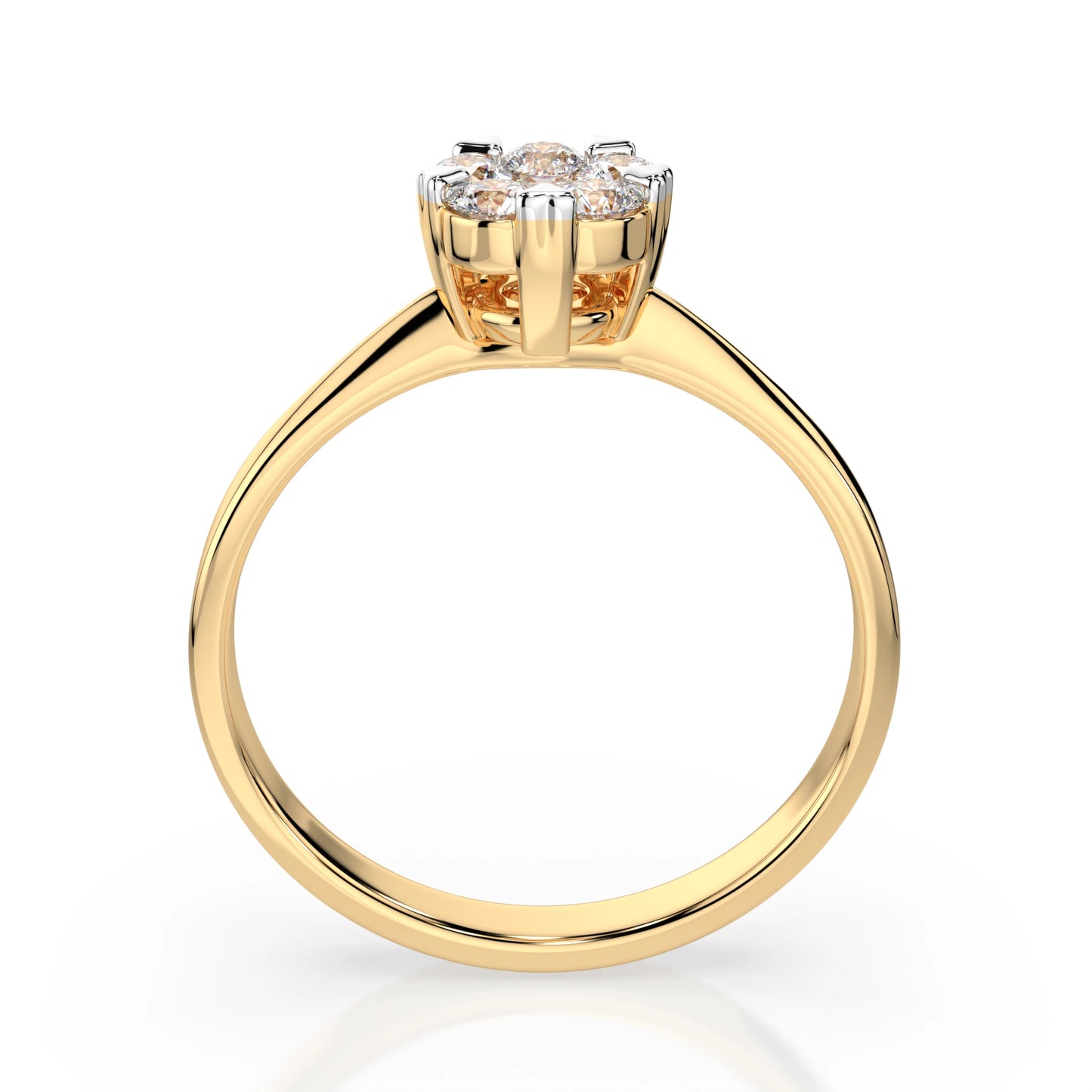 Illusion Ring (Round), 0.1 ct — 101-10015/1(3.0)