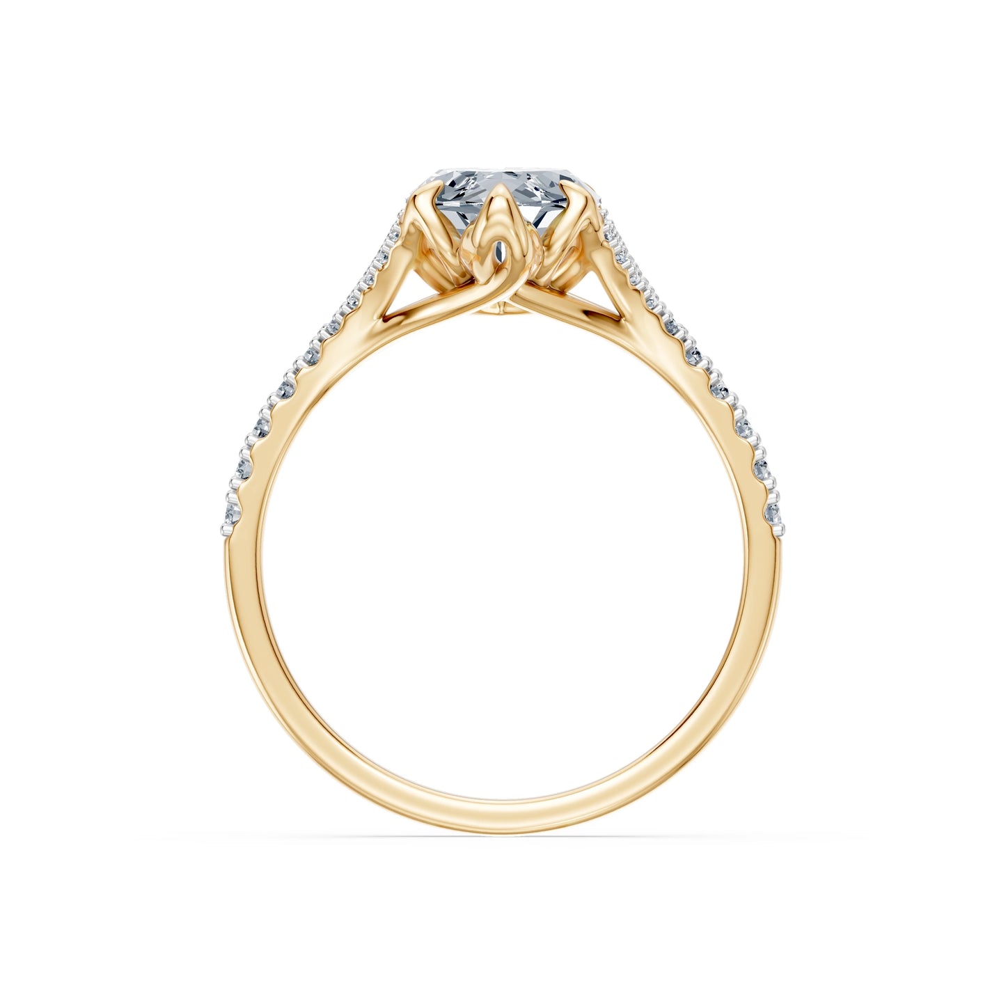 Marquise Lab Grown Diamond Micro Pave Eternity Ring 2.0ct by Qutahia Jewellery