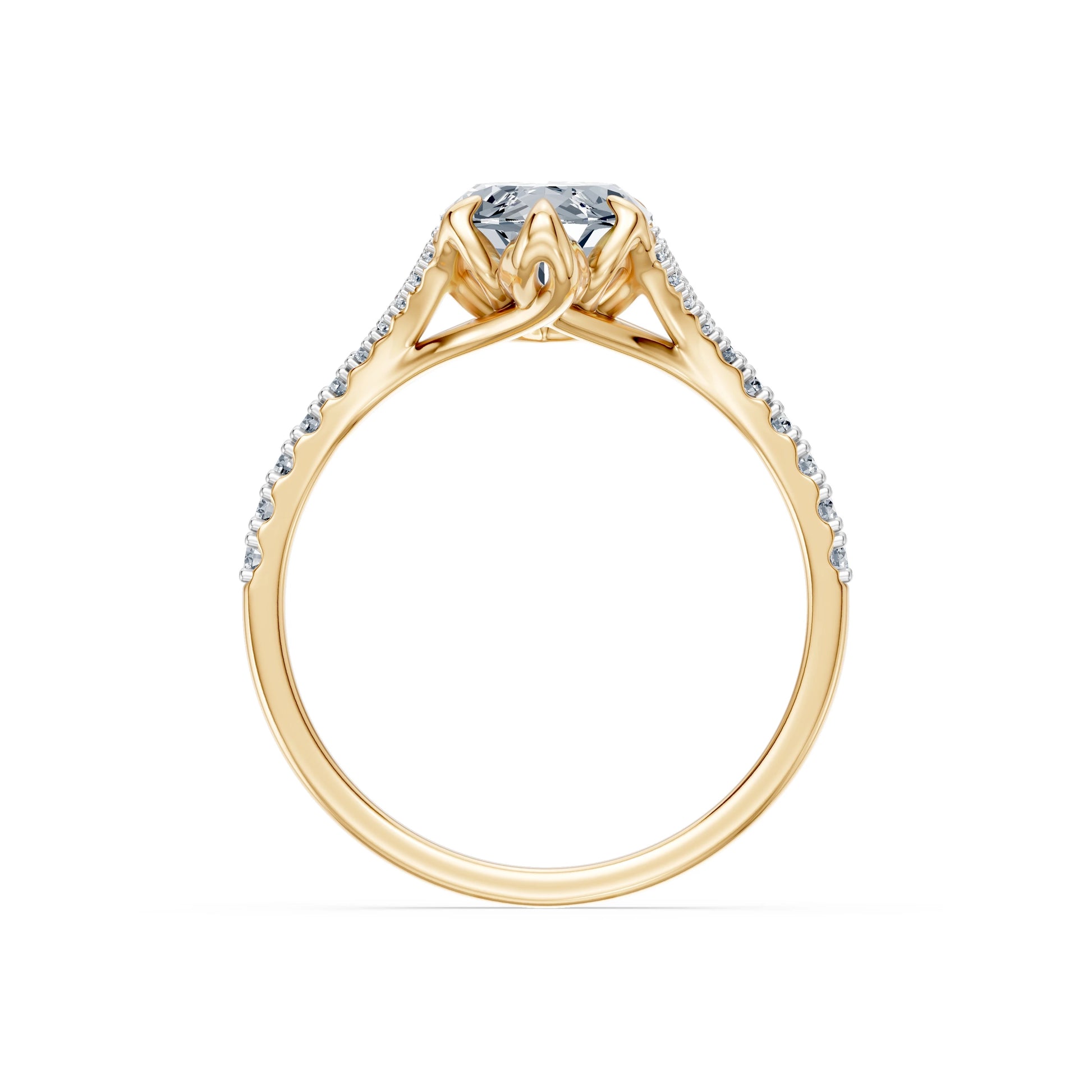 Marquise Lab Grown Diamond Micro Pave Eternity Ring 2.0ct by Qutahia Jewellery