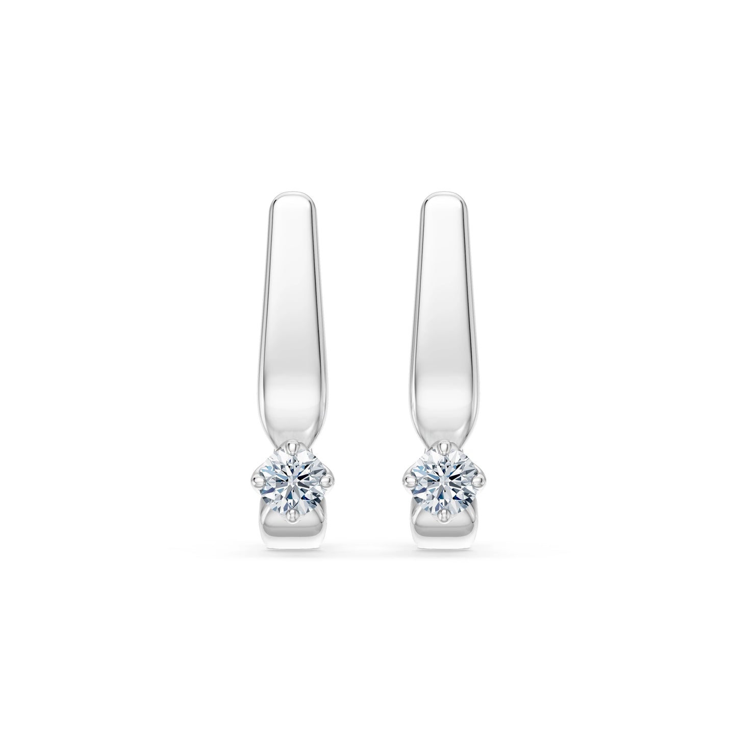 Solitaire English Lock Earring, 0.2 ct — 102-10041(3.0)