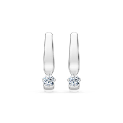 Solitaire English Lock Earring, 0.2 ct — 102-10041(3.0)