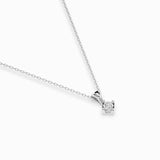 Solitaire Necklace (Round), 0.08 ct — 104-10014(2.7)